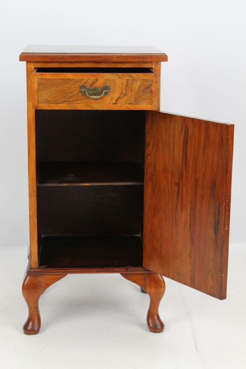 fig 1. Burr Walnut Bedside Cabinet