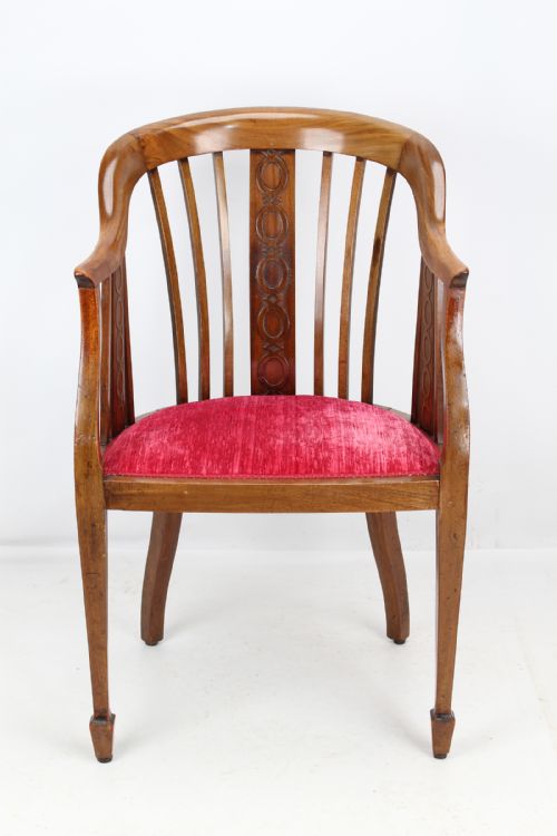 Edwardian Mahogany Tub Chair