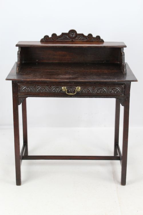 fig 1. Small Victorian Gothic Oak Desk