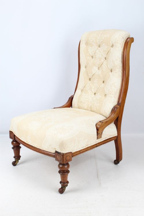 Victorian Walnut Nursing Chair