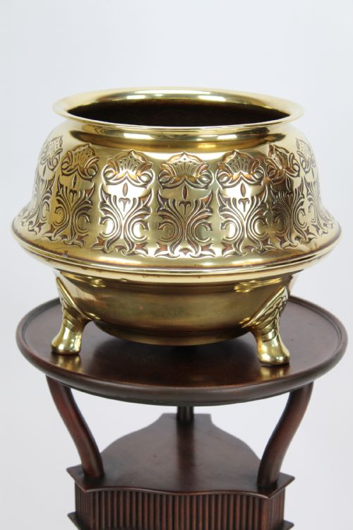 Dutch Art Nouveau Brass Planter