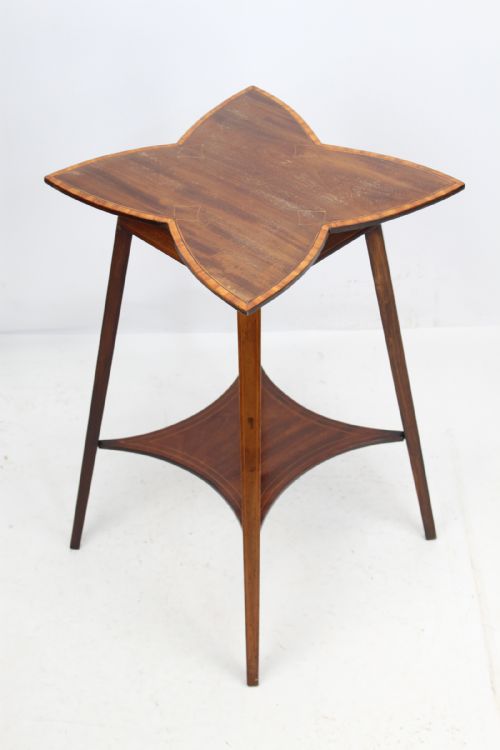 Small Edwardian Mahogany & Inlaid Side Table
