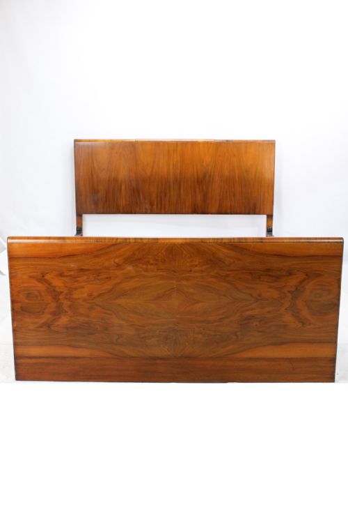 fig 1. Art Deco Burr Walnut Double Bed