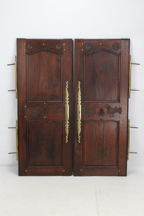 Pair Antique French Cupboard Doors