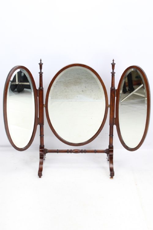 fig 1. Edwardian Mahogany Triptych Dressing Table Mirror