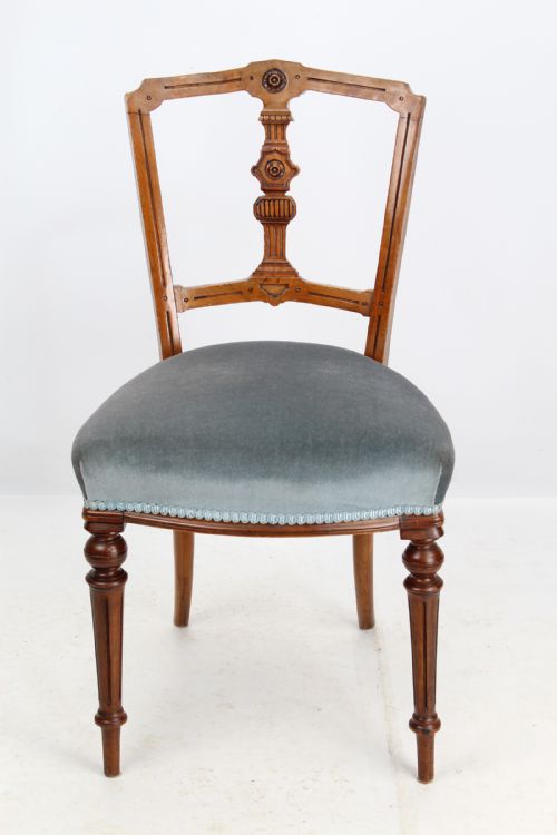 fig 1. Set 4 Victorian Walnut Balloon Back Chairs