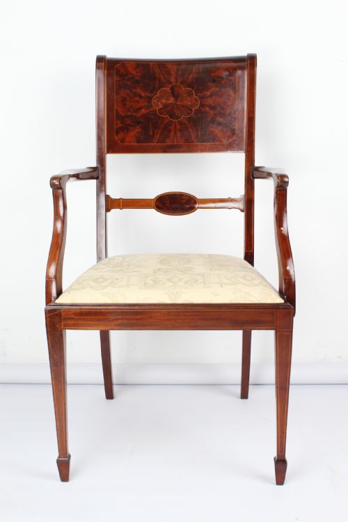 Edwardian Mahogany Inlaid Desk Chair