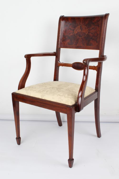 fig 1. Edwardian Mahogany Inlaid Desk Chair