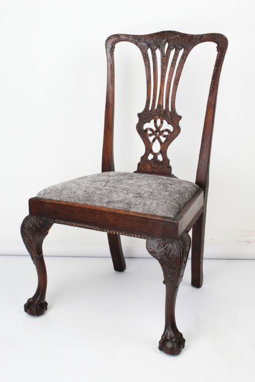 fig 1. Victorian Mahogany Chippendale Desk Chair