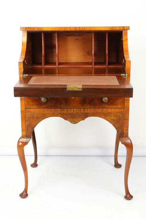 fig 1. Small Burr Walnut Bureau Desk