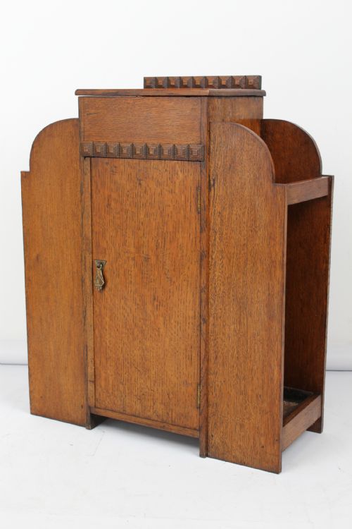 Small Art Deco Hall Stand Shoe Cupboard
