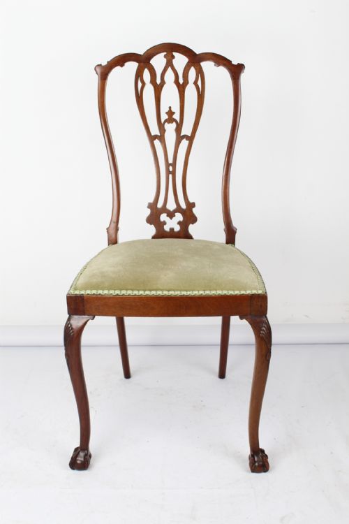 fig 1. Pair Edwardian Mahogany Chairs