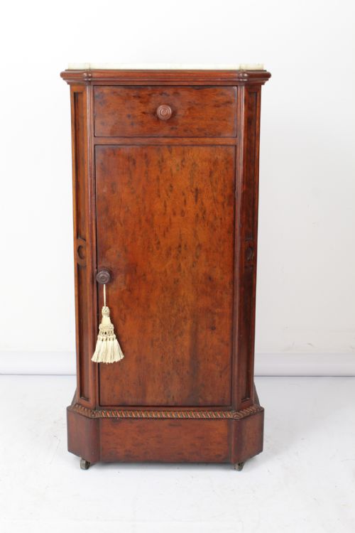 fig 1. Victorian Mahogany & Marble Top Cabinet