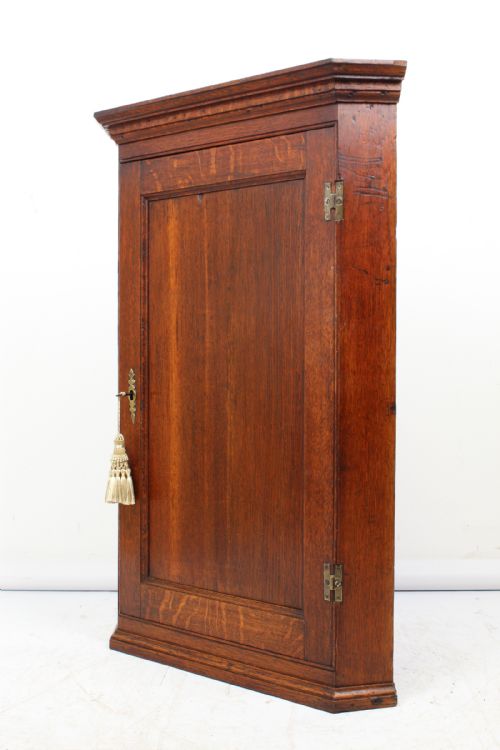 fig 1. Slim Georgian Oak Corner Cupboard