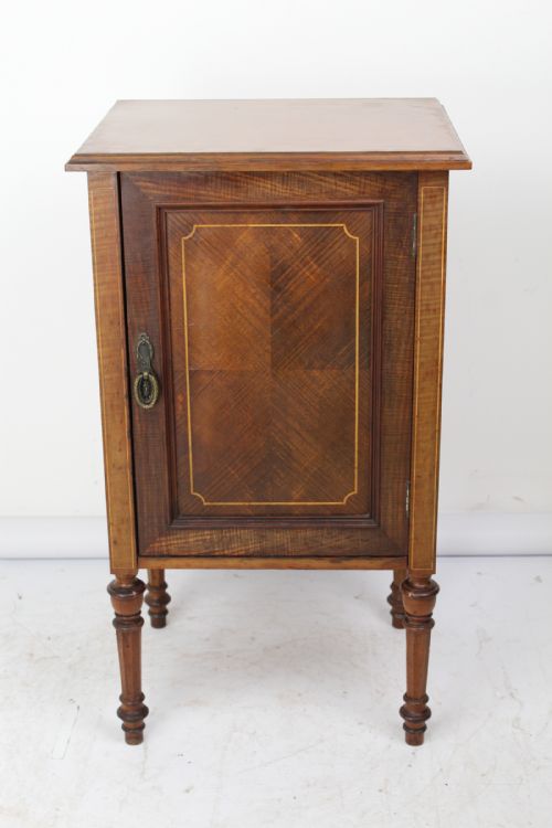Edwardian Mahogany Inlaid Bedside Cabinet