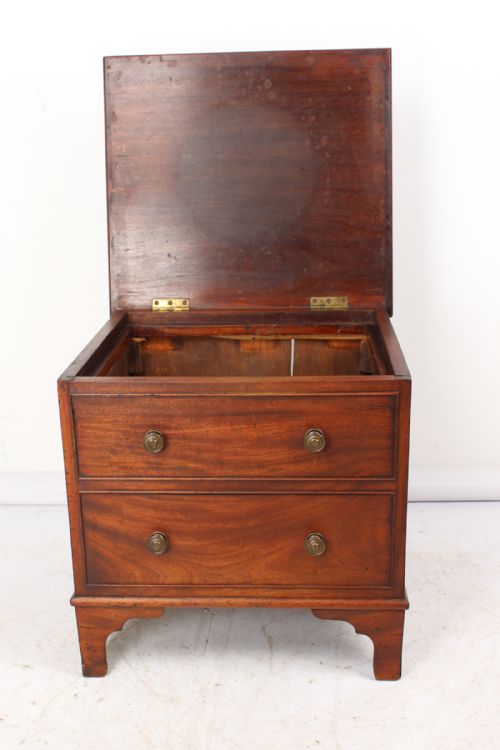 fig 1. Victorian Mahogany Shoe Cabinet Ottoman