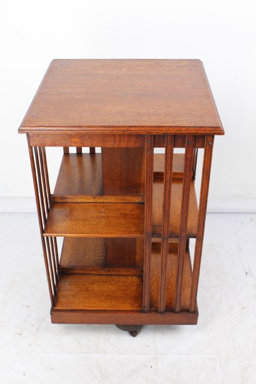 fig 1. Edwardian Oak Revolving Bookcase