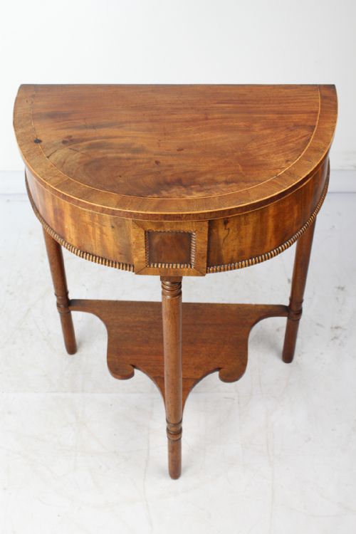 Georgian Mahogany Demi-lune Hall Table