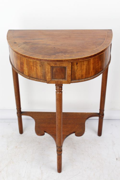 fig 1. Georgian Mahogany Demi-Lune Hall Table