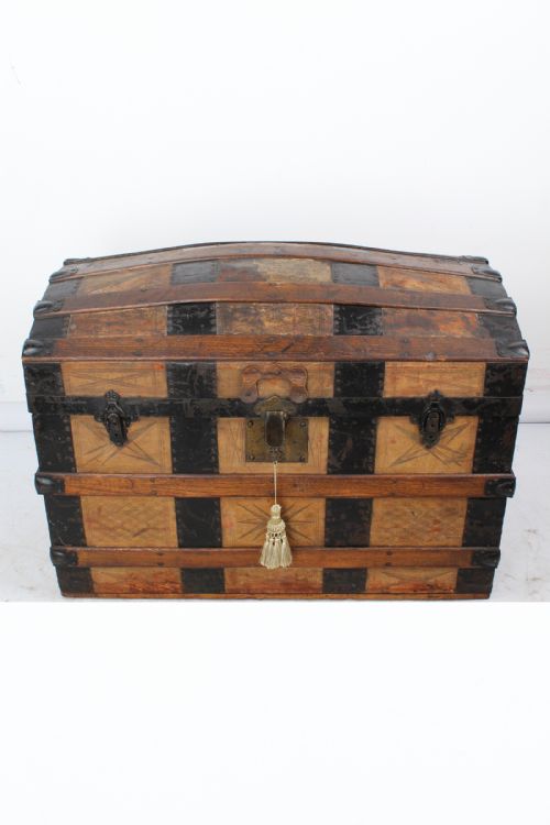 Victorian Dome Top Steamer Trunk