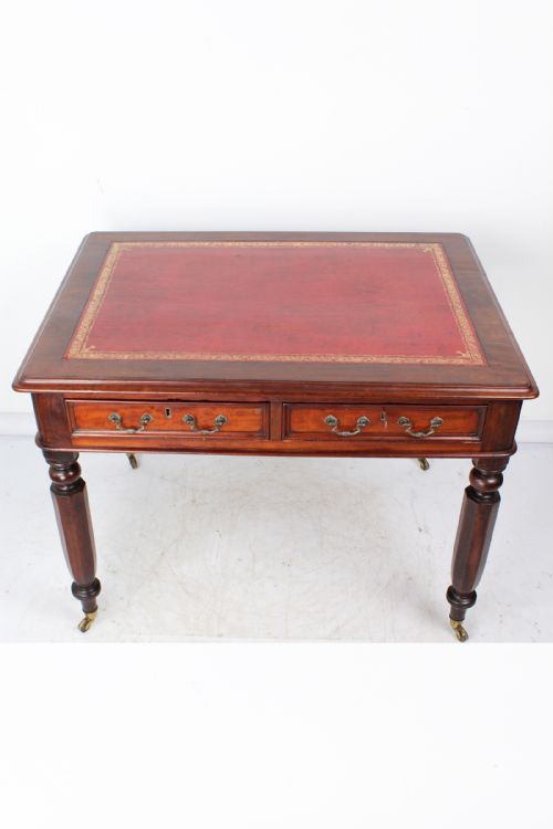 Victorian Mahogany Leather Top Writing Desk