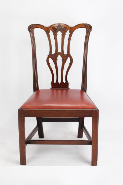 Georgian Mahogany Chippendale Desk Chair