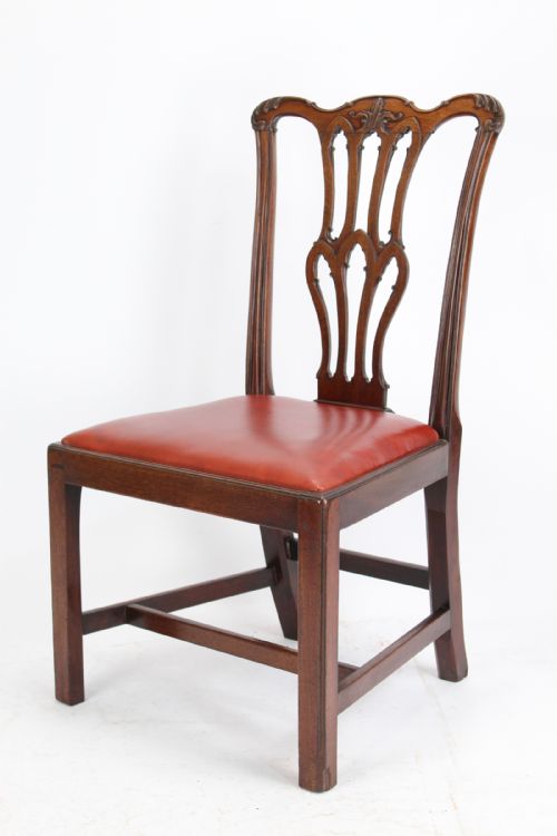 fig 1. Georgian Mahogany Chippendale Desk Chair