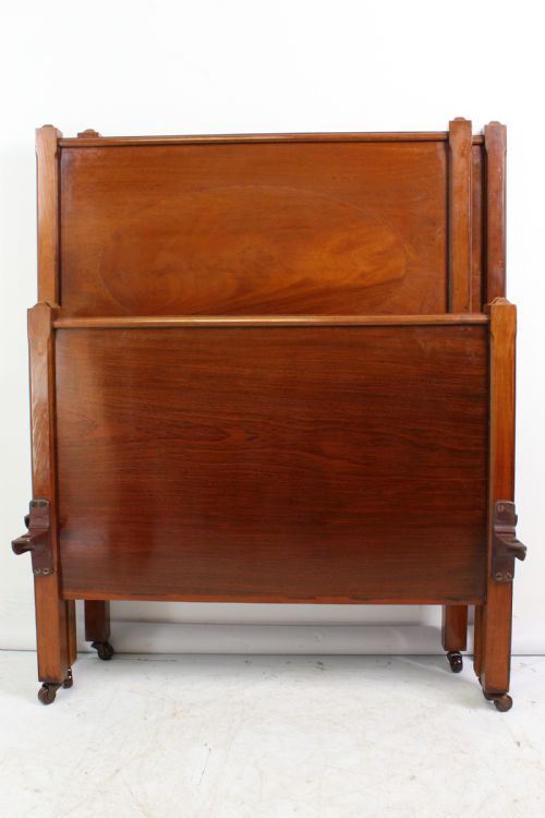 fig 1. Pair Edwardian Mahogany & Inlaid Single Beds