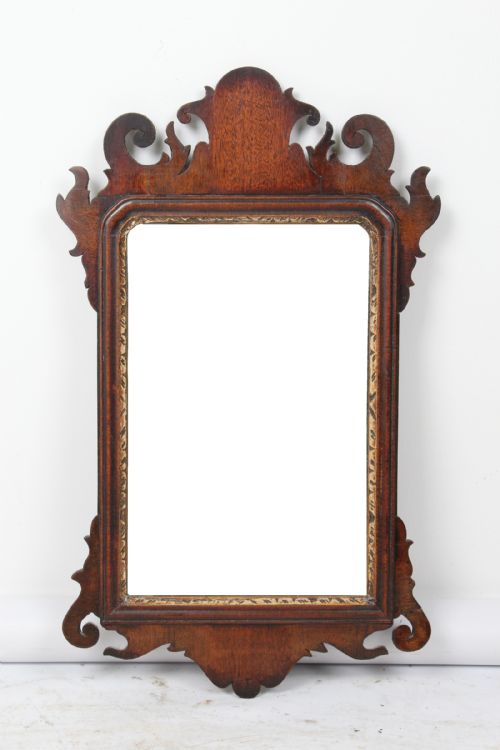 Georgian Mahogany Fretwork Pier Mirror