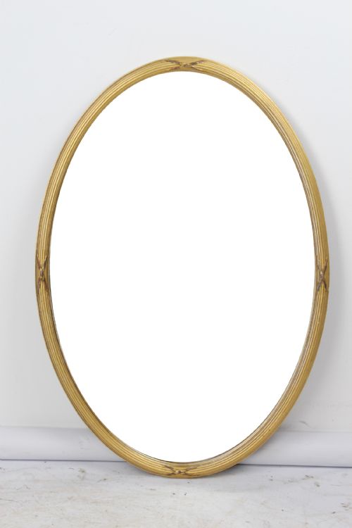 Edwardian Oval Gilt Framed Mirror