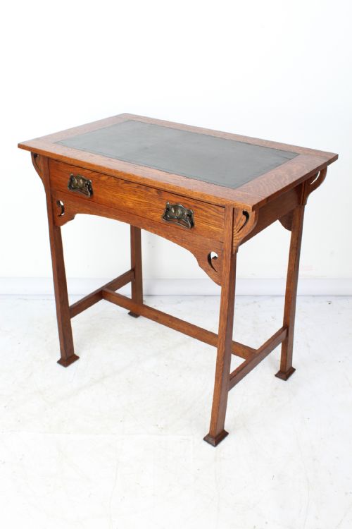 Small Edwardian Arts & Crafts Oak Desk