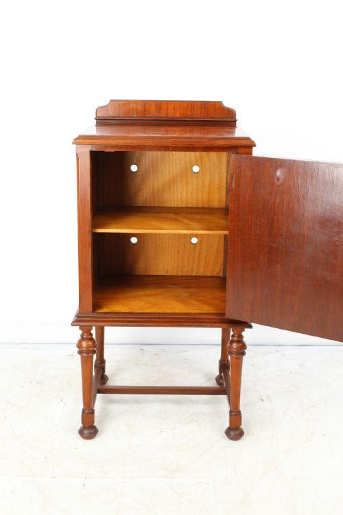 fig 1. Antique Burr Walnut Bedside Cabinet