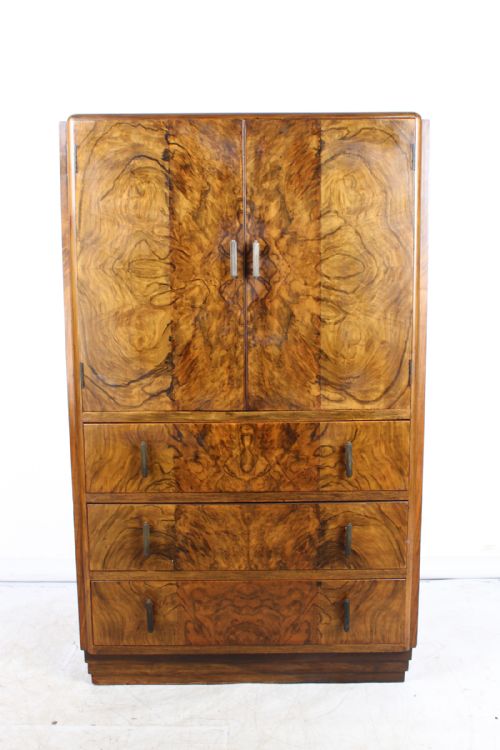 Art Deco Walnut Tall Boy