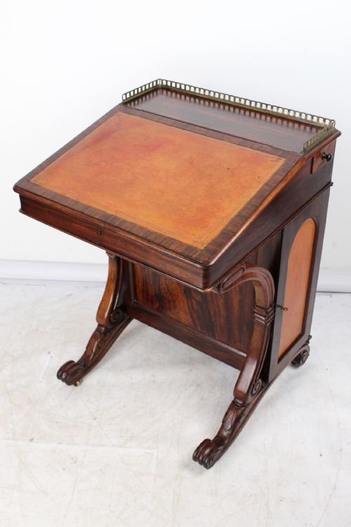 Antique Victorian Rosewood Davenport