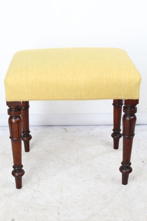 fig 1. Antique Victorian Mahogany Stool