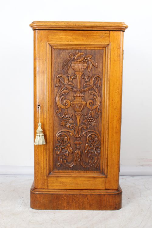 Tall Antique Victorian Oak Cupboard