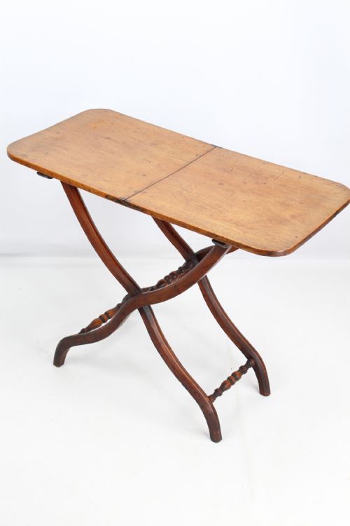fig 1. Antique Mahogany Folding Coaching Table