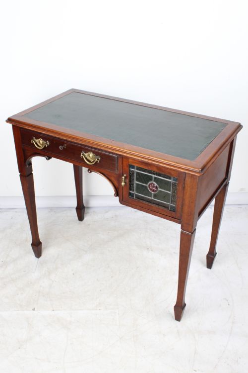 fig 1. Victorian Arts & Crafts Mahogany Desk