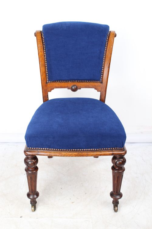 fig 1. Pair Victorian Oak Chairs