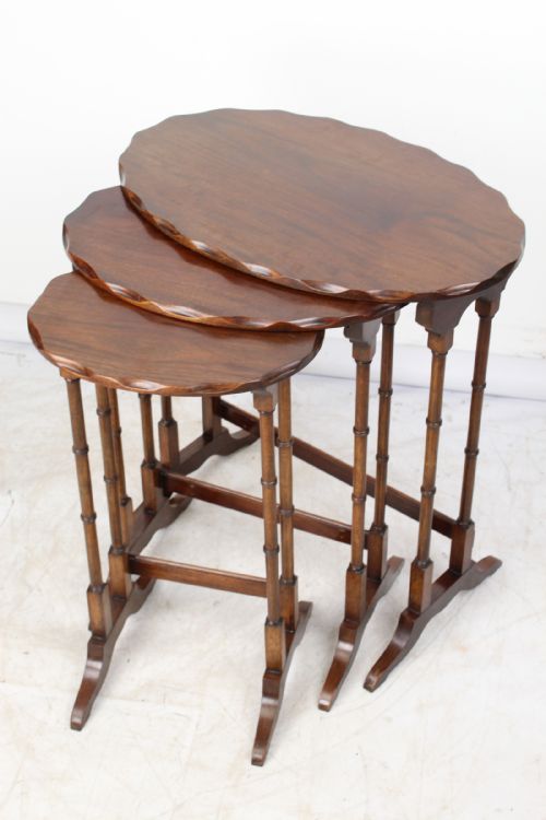 Edwardian Nest of 3 Mahogany Coffee Tables