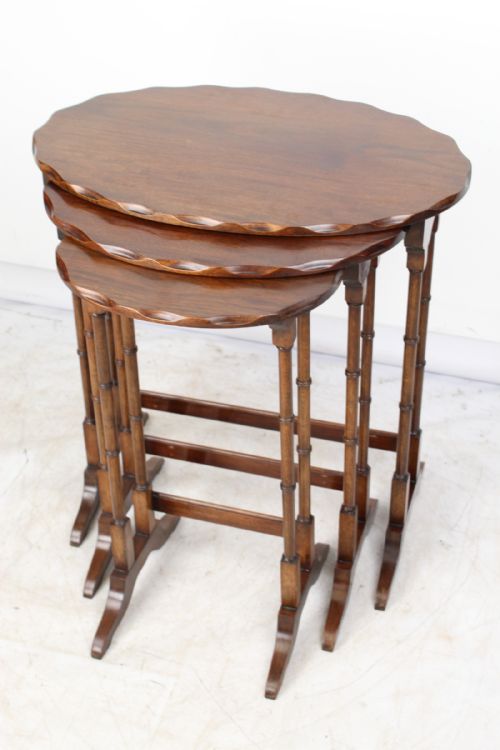 fig 1. Edwardian Nest of 3 Mahogany Coffee Tables