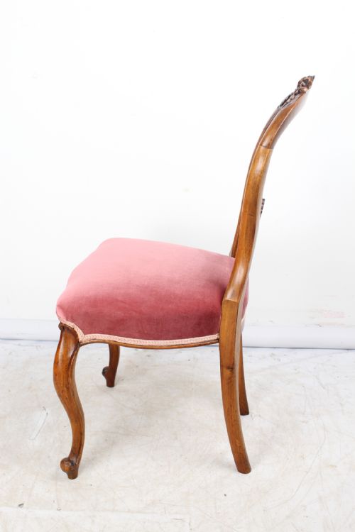 fig 1. Set 4 Victorian Walnut Balloon Back Chairs