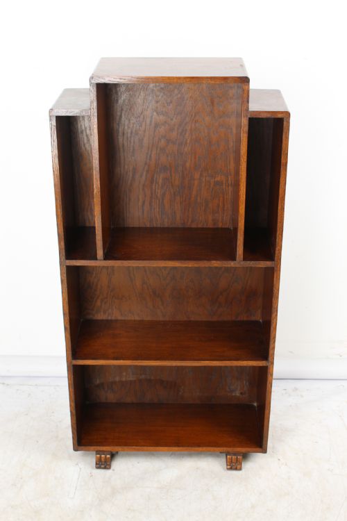 fig 1. Art Deco Oak Open Bookcase