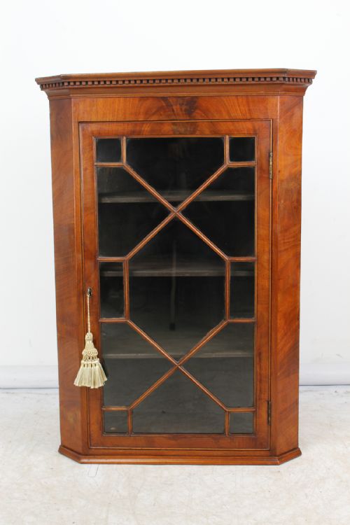 Small Edwardian Mahogany Corner Cabinet