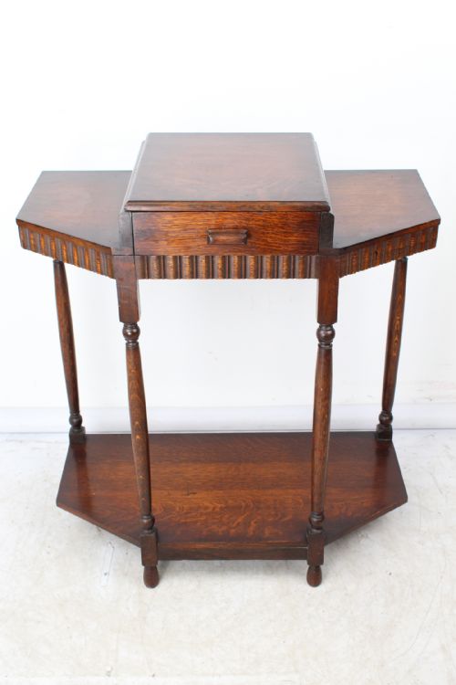 Art Deco Oak Hall Table