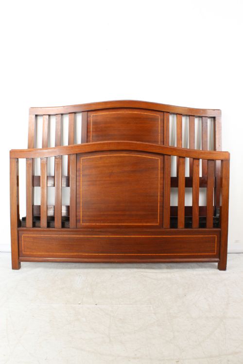 Edwardian Mahogany & Inlaid Double Bed