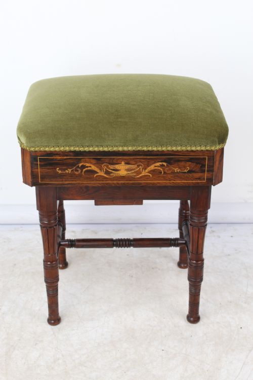 fig 2. Victorian Rise and Fall Rosewood Piano Stool by Charles Wadman Bath