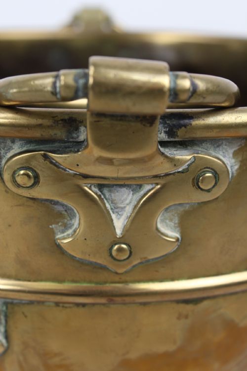 VICTORIAN ARTS CRAFTS BRASS JARDINIRE BY HENRY LOVERIDGE - ADDITIONAL PHOTO 8