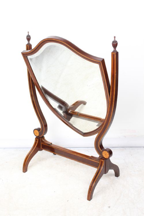 fig 1. Large Victorian Inlaid Mahogany Dressing Table Mirror