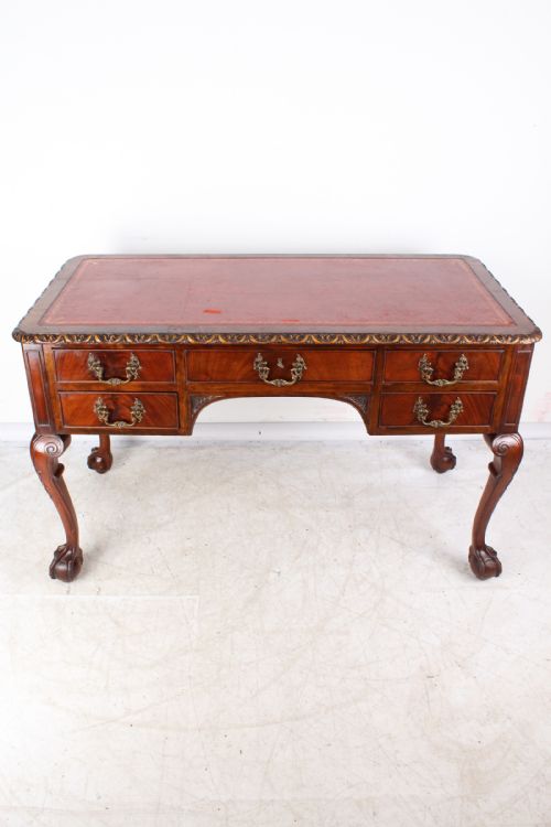 Edwardian Mahogany Chippendale Desk
